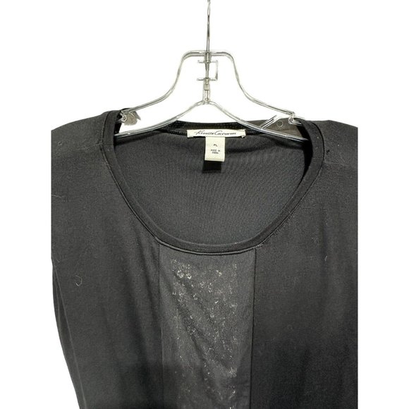 4/$20 Kenneth Cole Sequin Top Blouse Womens LP Whimsigoth Party Cocktail Classic - Picture 3 of 6